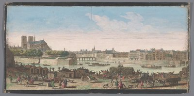 从米拉米昂码头到帕里斯市的景观
Autre vüe particuliere de Paris, depuis Nôtre Dame jusques au Pont de la Tournelle（标题见实物） 作者 不明