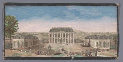 Gezicht op de voorzijde van het Chateau de Belle-Vue te Meudon
Vüe du Chateau de Belle-Vüe prise du côté de la cour (物上标题) 作者 雅克·里戈（可能）