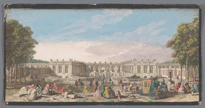 凡尔赛花园大特里亚农宫正面的景色 Vüe ​​de Trianon dans le Parc de Versailles du côté de l
