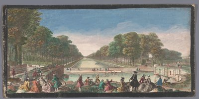 枫丹白露宫花园中的大运河景观
Veüe du Canal, de Fontainebleau（物品上的标题） 作者 雅克·里戈（可能）