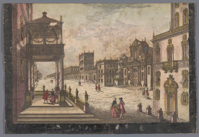 Gezicht op het paleis van de onderkoning van Napels te Napels 作者 无名氏