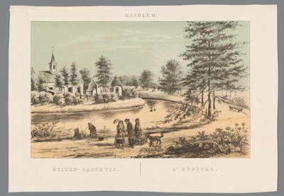 哈勒姆附近前 Buitengasthuis 的景观 哈勒姆：Buiten-Gasthuis / L