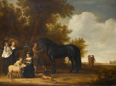 风景中的群像（露天派对） 作者 Jacob Gerritsz Cuyp（拒绝归因）