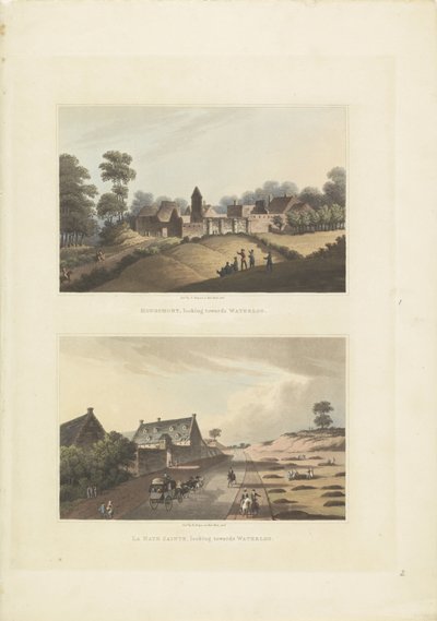 Hougoumont en La Haye-Sainte
Hougomont, looking towards Waterloo / La Haye Sainte, looking towards Waterloo (标题在实物上) 作者 罗伯特·鲍耶