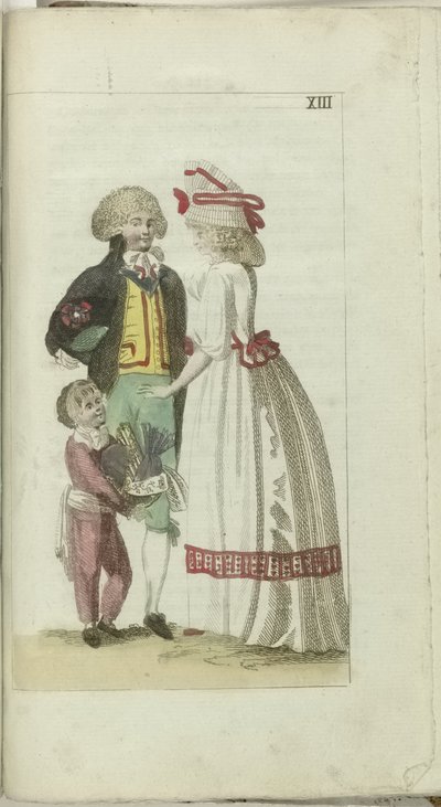 1791 年《时尚与品位内阁》，第 XIII 插图。XIII 作者 A.Loosjes