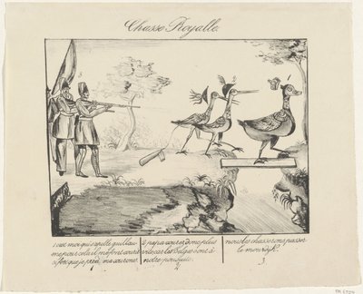 皇家游艇，1830 年
Chasse Royalle（物品上的标题） 作者 无名氏
