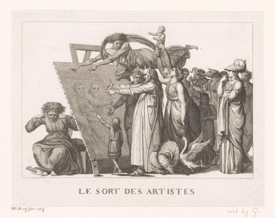 艺术家隐藏观众的反应 Le Sort des Artistes（物体上的标题） 作者 无名氏