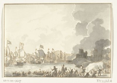 英国和荷兰舰队在加的斯附近登陆，1702 年 作者 无名氏