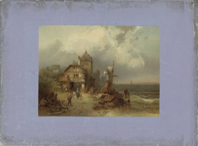 画后的海边风景 作者 无名氏