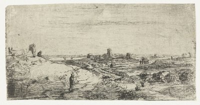 有牛的风景 作者 伦勃朗·范·莱恩 (Rembrandt van Rijn)
