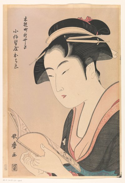 读书女人 作者 北川歌麿（复制后）
