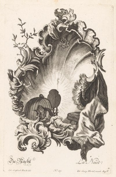夜
Die Nacht / La Nuit（物品上的标题）
白天部分（系列名称） 作者 约翰·格奥尔格·赫特尔（一）