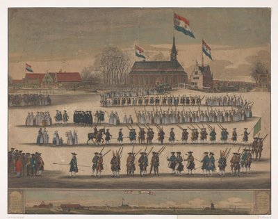 1766 年威廉五世就职时在吉斯普的游行队伍 作者 无名氏
