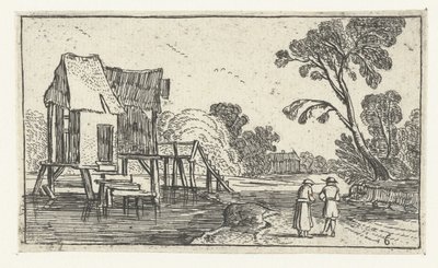 河边小路与高跷建筑
Esaias van de Velde 风景画（系列名称） 作者 以赛亚斯·范德韦尔德