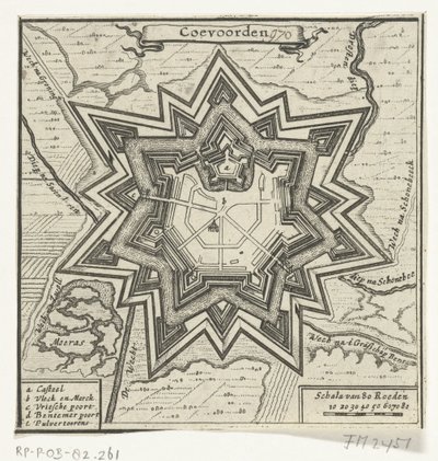 科沃登地图，1672 年
科沃登（实物上的标题） 作者 无名氏