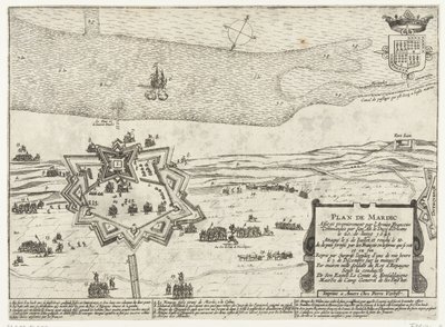 马尔蒂克要塞地图，1645 年
马迪奇堡地图（标题见实物） 作者 无名氏