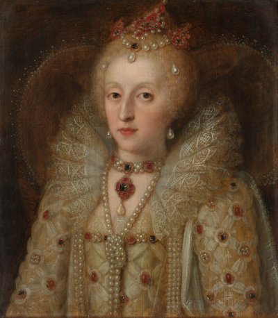 英国女王伊丽莎白一世的肖像，1550-99 作者 Anonymous
