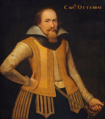 奥托·布拉赫 (Otto Brahe) 的肖像，他是前往重新瓜分新西兰的丹麦连队长，于 1610 年进入勃兰登堡服役 作者 无名氏