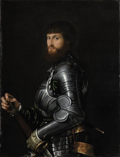 身穿盔甲的贵族肖像 作者 Giambattista Moroni（拒绝归属）