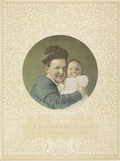 Portret van Wilhelmina, koningin der Nederlanden, en Juliana, koningin der Nederlanden 作者 无名氏