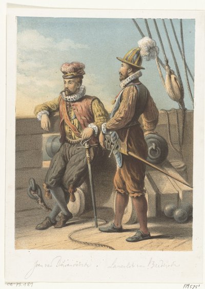 海上乞丐扬-凡-杜文沃德和兰斯洛特-凡-布雷德罗德肖像，1572 年 作者 无名氏