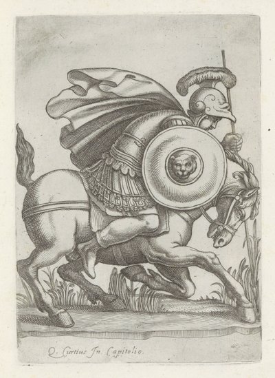 描绘马库斯-库尔提乌斯行为的浮雕
罗马的古代雕塑（系列名称）
Antiquarum statuarum urbis Romae quae in publicis locis visuntur icones（系列名称） 作者 无名氏