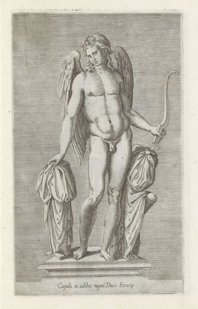 爱的雕塑
Cupido in aedibus magni ducis Etrurie（物品上的标题）
罗马的古代雕塑（系列名称）
Antiquarum statuarum urbis Romae quae in publicis locis visuntur icones（系列标题） 作者 无名氏