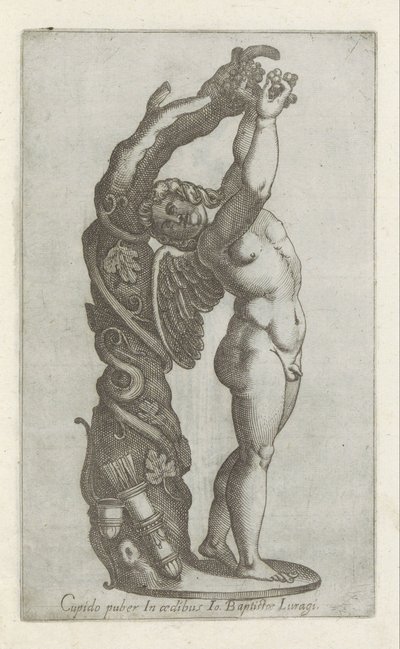 爱神雕塑
Cupido puber in aedibus Io Baptistae Lugari（物品上的标题）
罗马的古代雕塑（系列名称）
Antiquarum statuarum urbis Romae quae in publicis locis visuntur icones（系列标题） 作者 无名氏