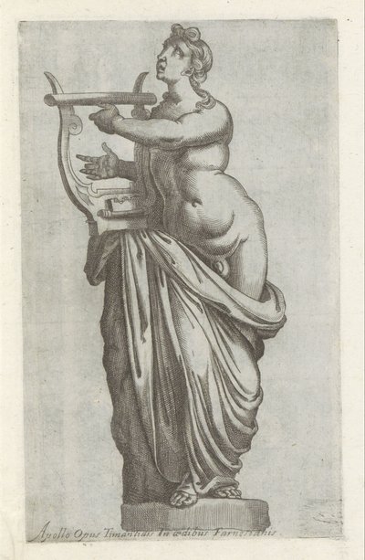 阿波罗雕塑
Apollo opus timanlidis in aedibus Farnesianis（物品上的标题）
罗马的古代雕塑（系列名称）
Antiquarum statuarum urbis Romae quae in publicis locis visuntur icones（系列标题） 作者 无名氏
