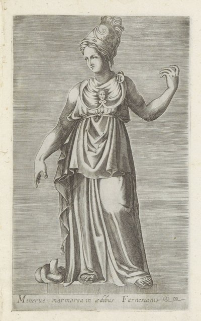 密涅瓦女神雕塑
Minerve marmorea in aedibus Farnesianis（物品上的标题）
罗马的古代雕塑（系列名称）
Antiquarum statuarum urbis Romae quae in publicis locis visuntur icones（系列标题） 作者 无名氏