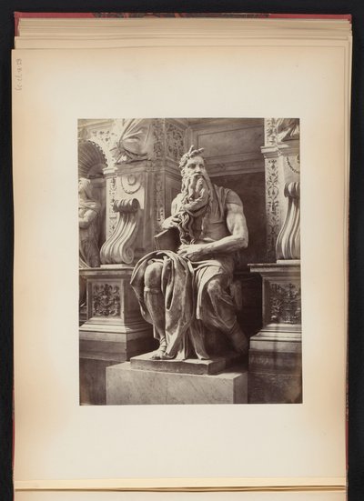 米开朗基罗的摩西雕塑，朱利叶斯二世纪念碑，意大利罗马 S. Pietro in Vincoli 作者 Anonymous