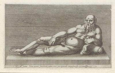 西莱纳斯雕塑
Aeneam Sileni iacentis simulacrum veteri vasi pro operculo impositum（物品上的标题）
罗马的古代雕塑（系列名称）
Antiquarum statuarum urbis Romae quae in publicis locis visuntur icones（系列标题） 作者 无名氏