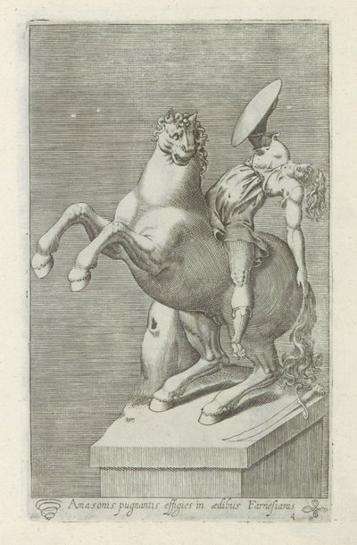 亚马逊人的雕像
Amasonis pugnantis effigies in aedibus Farnesianis（物品上的标题）
罗马的古代雕塑（系列名称）
Antiquarum statuarum urbis Romae quae in publicis locis visuntur icones（系列标题） 作者 无名氏