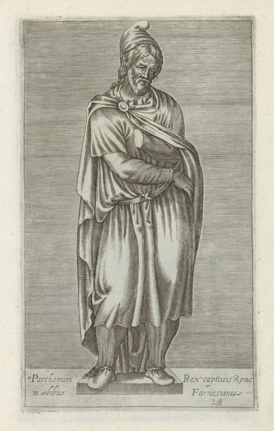 雕刻家的雕像
Parthorum rex captivis Romae in aedibus Farnesianis（物品上的标题）
罗马的古代雕塑（系列名称）
Antiquarum statuarum urbis Romae quae in publicis locis visuntur icones（系列标题） 作者 无名氏