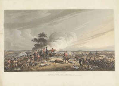 滑铁卢，1815 年
从圣让山俯瞰滑铁卢战役，1815 年 6 月 18 日傍晚 7 时左右向法国人发起的大规模冲锋开始时的景象（标题见实物） 作者 罗伯特·鲍耶