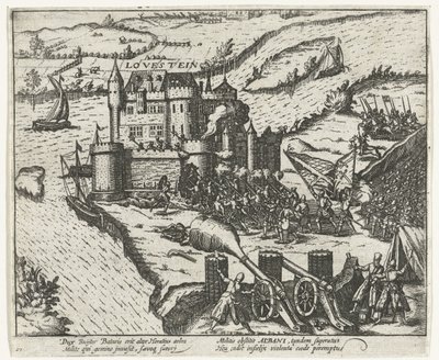 Herman de Ruiter 1570 年拍摄的 Loevestein 城堡 作者 弗兰斯·霍根伯格