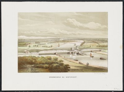 韦斯特沃特附近的铁路桥，1846 年
Westervoort 附近的铁路桥（物上标题）
荷兰的主要铁路桥（系列标题） 作者 无名氏