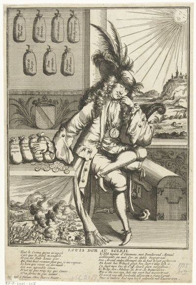 巴登巴登的路易斯·威廉的漫画，1705 年 Louis D