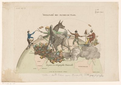 康拉德-马尔泰-布鲁的《世界地图集》（Spotprent op de Géographies Universelle van Conrad Malthe-Brun
Esquisse de la Géographie Universelle（标题见实物） 作者 无名氏