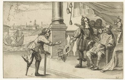 关于进攻奥斯滕登失败的漫画，1658 年
奥斯坦登对话录（标题见实物） 作者 无名氏