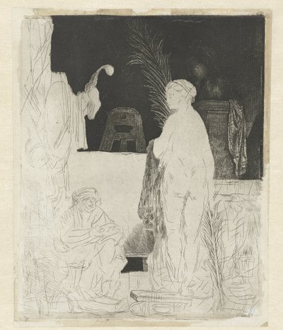 艺术家根据模型绘画（"Het beeldt van Pigmalion") 作者 无名氏