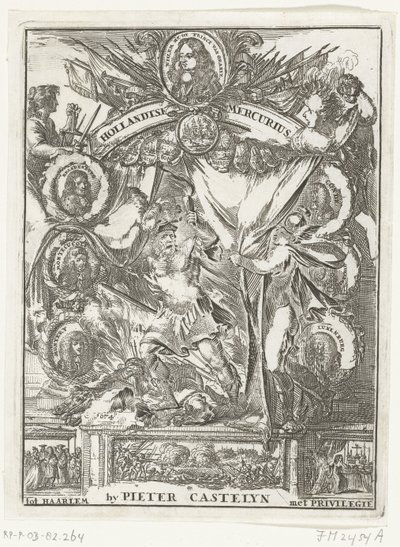 1673 年 Hollandsche Mercurius 的扉页（标题在实物上） 作者 彼得·卡斯特林