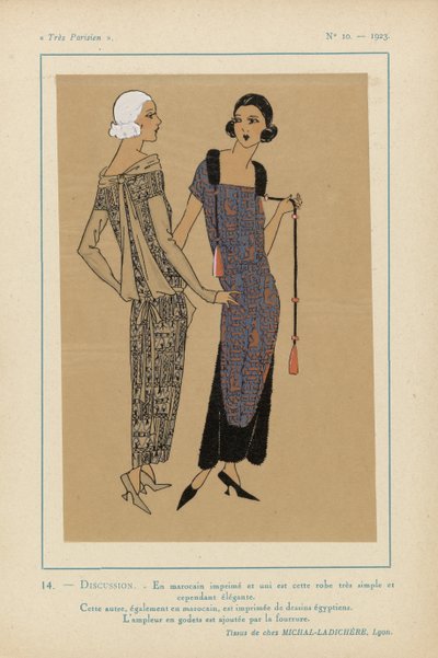 Très Parisien》，1923 年，第 10 期：14 - 讨论。- 在摩洛哥的印刷品中... 作者 米哈尔·拉迪谢尔