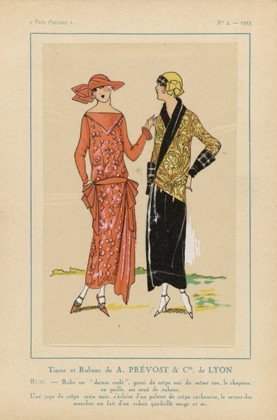 Très Parisien, 1923, No. 2: Tissus et Rubans de A.Prévost & cie ... 作者 无名氏