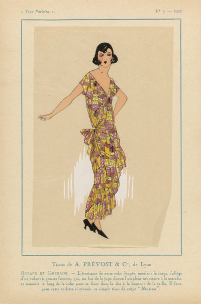 Très Parisien》1923 年第 3 期：A.PRÉVOST...Granada 缎带。 作者 A. et Cie Prévost