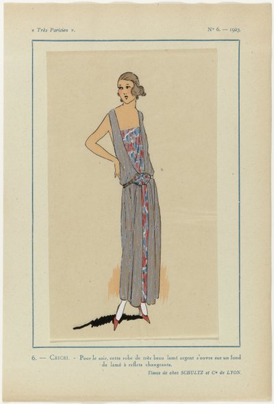 Très Parisien, 1923, No 6: 6.- CRICRI.- 这款晚礼服... 作者 无名氏