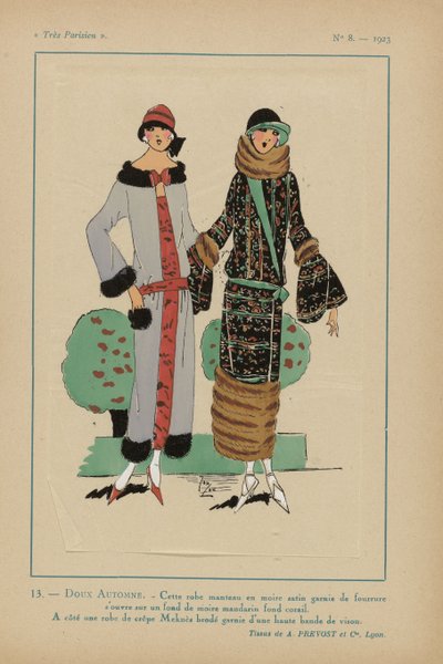 Très Parisien》，1923 年，第 8 期：13.- 这件外套裙... 作者 A. et Cie Prévost