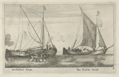 两艘船：一艘弗里斯兰 Kaegh 船和一艘格尔德兰 Kaegh 船
A Gelderland Kaegh，A Vriesche Kaegh（标题见实物） 作者 无名氏