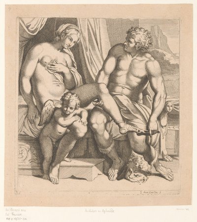 金星位于安喀塞斯 罗马法尔内塞宫的孩子们（系列标题） 作者 Annibale Carracci