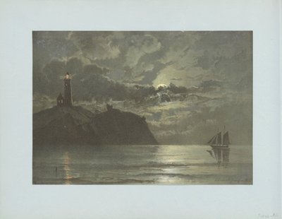 C. Frederick Sörensen 画作后的海景与灯塔 作者 无名氏